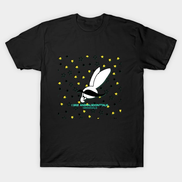 Mr Moustache Rabbit Originals T-Shirt by AnimalsDontTalk